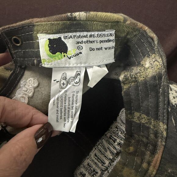 Gander Mtn Hat Cap Strap Back Camo LED Lighted Brim Hunting Embroidered Mens - Picture 10 of 11